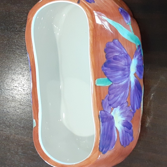 Cookie Jar Ceramic with Purple Irises - Picture 7 of 14